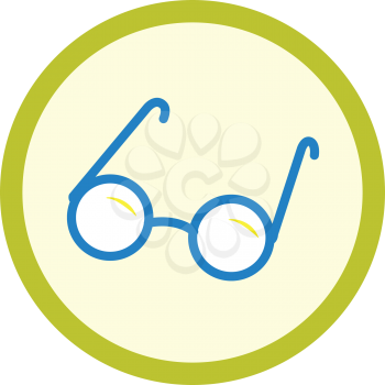 Royalty Free Clipart Image of a Symbol of a Pair of Glasses