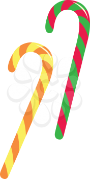 Royalty Free Clipart Image of Two Candy Canes