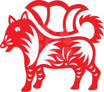 Royalty Free Clipart Image of a Red Dog 