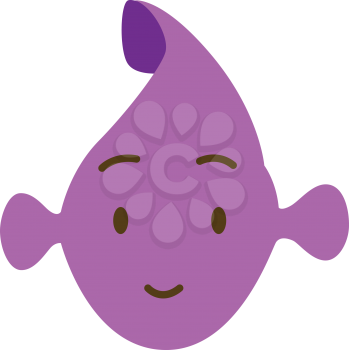 Royalty Free Clipart Image of a Purple Fish