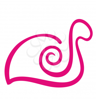 Royalty Free Clipart Image of a Snail Outline