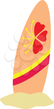 Royalty Free Clipart Image of a Surfboard