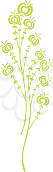 Royalty Free Clipart Image of a Floral Decoration