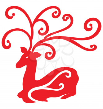 Royalty Free Clipart Image of a Reindeer