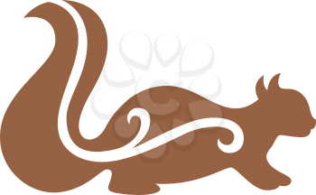 Royalty Free Clipart Image of a Skunk