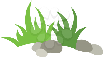 Royalty Free Clipart Image of Rocks and Grass