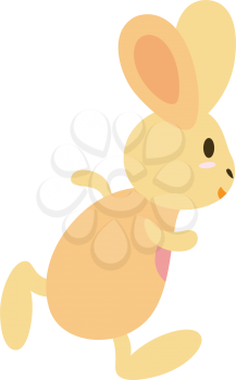 Royalty Free Clipart Image of a Running Rabbit