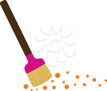 Royalty Free Clipart Image of a Broom Sweeping