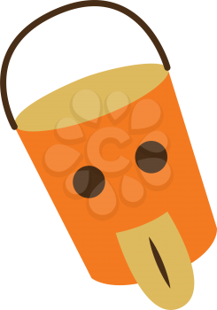 Royalty Free Clipart Image of a Trick-or-Treat Container