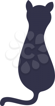 Royalty Free Clipart Image of a Cat Silhouette