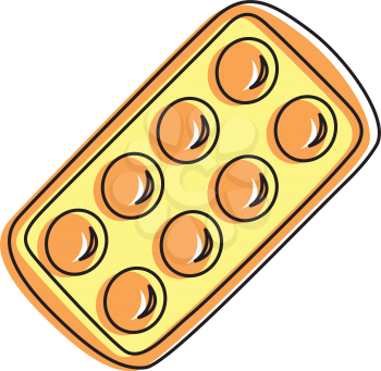Royalty Free Clipart Image of a Muffin Tin