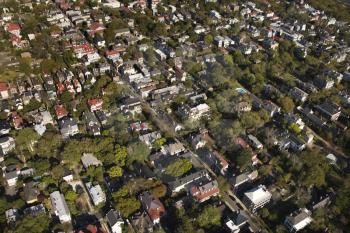 Royalty Free Photo of an Aerial View of Buildings in Charleston, South Carolina