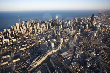 Royalty Free Photo of an Aerial View of Chicago, Illinois
