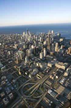 Royalty Free Photo of an Aerial View of Chicago, Illinois
