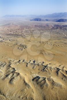 Royalty Free Photo of an Aerial View of Mountainous Desert Landscape