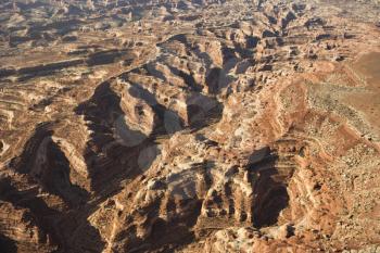 Royalty Free Photo of an Aerial View of Gorge in Canyonlands National park, Utah