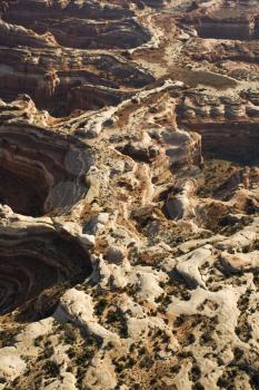 Royalty Free Photo of an Aerial View of the Gorge in Canyonlands National park, Utah