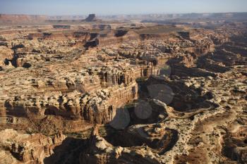 Royalty Free Photo of an Aerial View of Gorge in Canyonlands National park, Utah