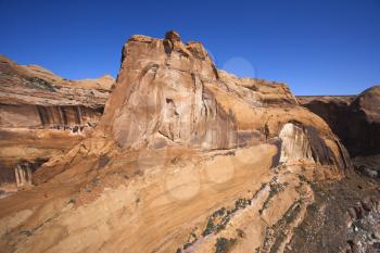 Royalty Free Photo of an Aerial View of Land Formation in Glen Canyon National Recreation Area, Utah