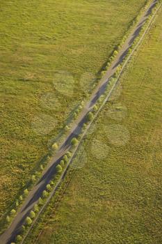 Royalty Free Photo of an Aerial of a Rural Highway, USA