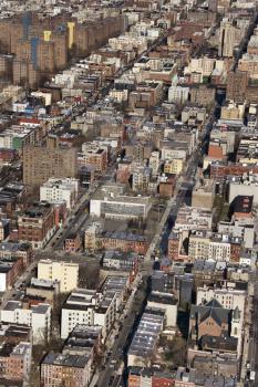 Royalty Free Photo of an Aerial View of Buildings in New York City