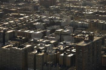 Royalty Free Photo of an Aerial View of Buildings in New York City