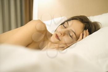 Royalty Free Photo of a Woman Sleeping