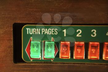 Royalty Free Photo of a Close-up of Jukebox Buttons