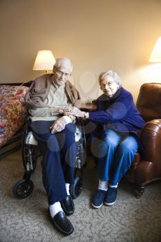 Royalty Free Photo of an Elderly Couple at a Retirement Community Center