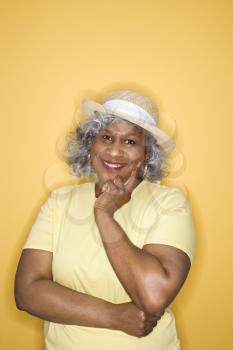 Royalty Free Photo of an Older African American Woman Smiling