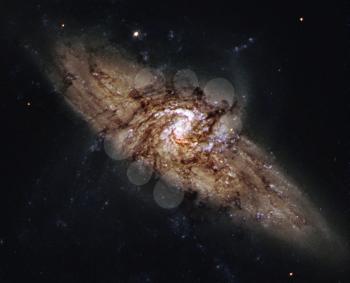 Royalty Free Photo of a NASA Image of a Spiral Galaxy in Outer Space