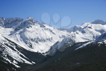Royalty Free Photo of a Mountain Landscape With Snow