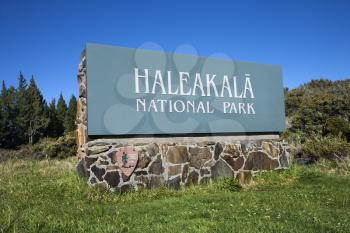 Royalty Free Photo of a Haleakala National Park Sign