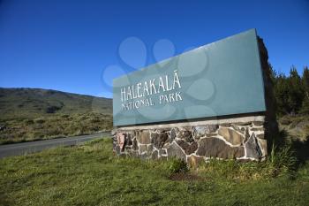 Royalty Free Photo of Haleakala National Park Sign