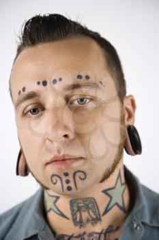 Royalty Free Photo of a Tattooed Man