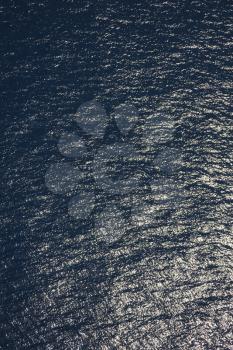 Royalty Free Photo of a High Angle View of Ocean Water Ripples