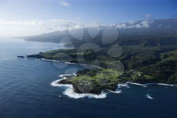 Royalty Free Photo of an Aerial View of Maui, Hawaii Coastline