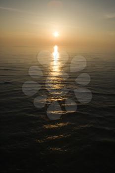 Royalty Free Photo of a Sunset Over the Atlantic Ocean