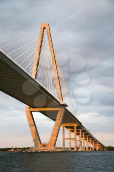 Royalty Free Photo of the Cooper River Bridge in Charleston, South Carolina