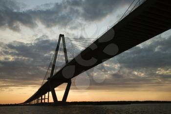 Royalty Free Photo of Cooper River Bridge in Charleston