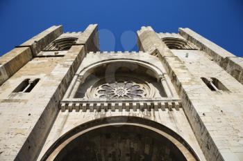 Royalty Free Photo of a Low Angle View of Se Cathedral in Lisbon, Portugal