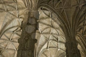 Royalty Free Photo of a Ceiling in Jeronimos Monastery in Lisbon, Portugal