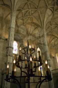Royalty Free Photo of the Interior of Mosteiro dos Jeronimos in Lisbon, Portugal