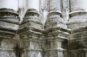 Royalty Free Photo of a Detail of Columns in Lisbon, Portugal