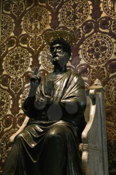 Royalty Free Photo of a Saint Peter Enthroned Statue
