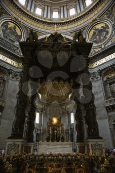 Royalty Free Photo of the Interior of Saint Peter's Basilica, Rome, Italy