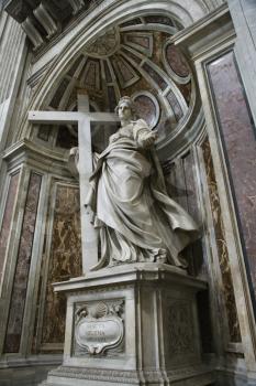 Royalty Free Photo of a Saint Helena Statue inside Saint Peter's Basilica, Rome, Italy