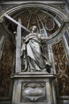 Royalty Free Photo of a Saint Helena Statue Inside Saint Peter's Basilica, Rome, Italy