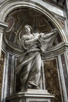 Saint Veronica statue inside Saint Peter's Basilica, Rome, Italy.
