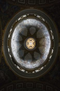 Royalty Free Photo of the Ceiling of Saint Peter's Basilica, Rome, Italy